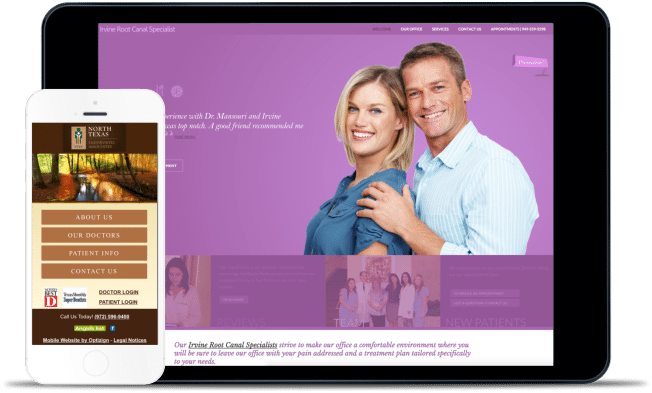 endodontic website design example