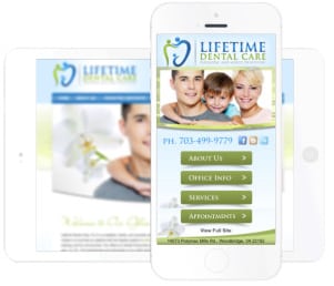dental lab mobile website example