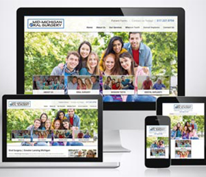 dental lab mobile website example